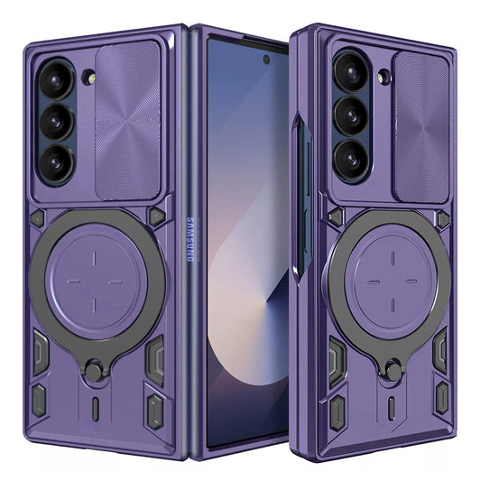 Hoes voor Samsung Galaxy Z Fold6 F956, Techsuit, CamGuard Pro, Paars