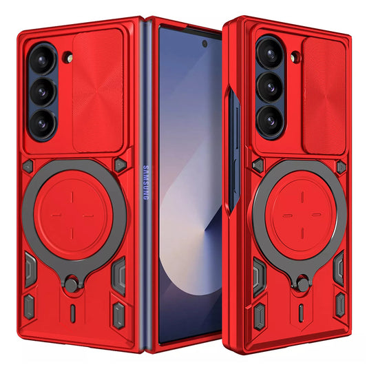 Hoes voor Samsung Galaxy Z Fold6 F956, Techsuit, CamGuard Pro, Rood