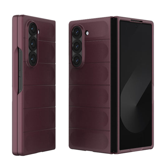 Hoes voor Samsung Galaxy Z Fold6 F956, Techsuit, Magic Shield, Wijnrood