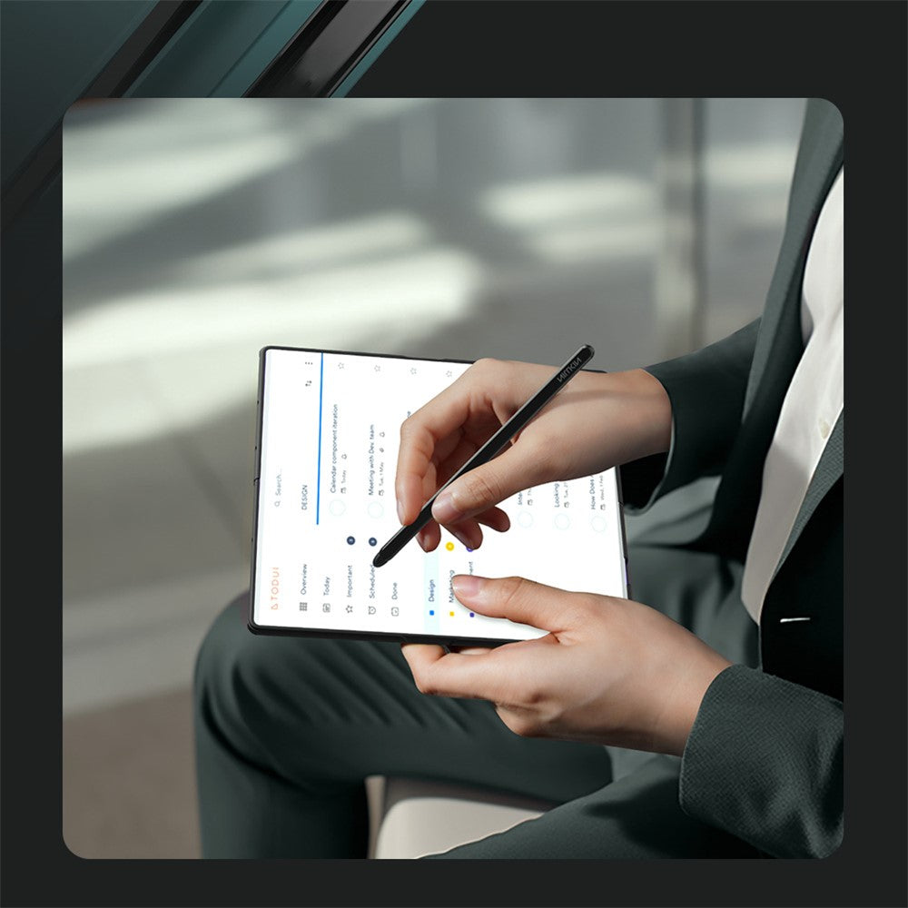 Hoes voor Samsung Galaxy Z Fold7 F966, Nillkin, Flex Pure met S-Pen houder, Zwart