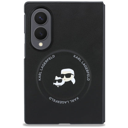 Hoes voor Samsung Galaxy Z Fold8 F971, Karl Lagerfeld, Karl & Choupette Head Pin, Zwart