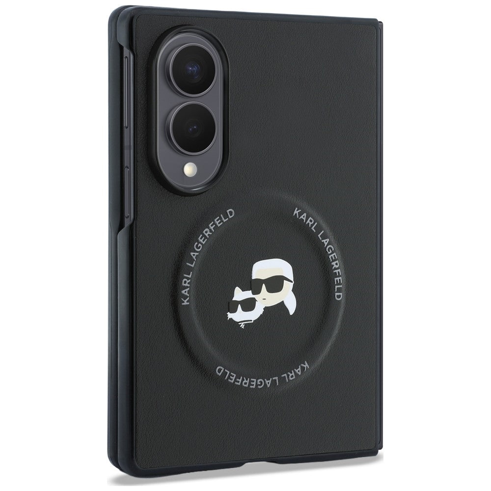 Hoes voor Samsung Galaxy Z Fold8 F971, Karl Lagerfeld, Karl & Choupette Head Pin, Zwart