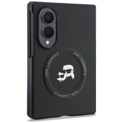 Hoes voor Samsung Galaxy Z Fold8 F971, Karl Lagerfeld, Karl & Choupette Head Pin, Zwart