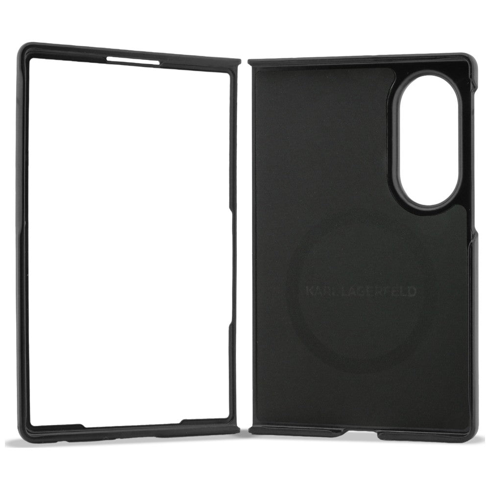 Hoes voor Samsung Galaxy Z Fold8 F971, Karl Lagerfeld, Karl & Choupette Head Pin, Zwart