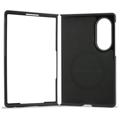Hoes voor Samsung Galaxy Z Fold8 F971, Karl Lagerfeld, Karl & Choupette Head Pin, Zwart
