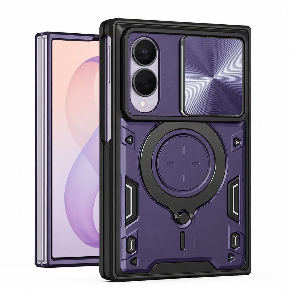 Hoes voor Samsung Galaxy Z Fold8 F971, Techsuit, CamGuard Pro, Paars