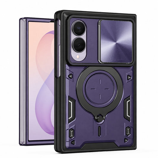 Hoes voor Samsung Galaxy Z Fold8 F971, Techsuit, CamGuard Pro, Paars