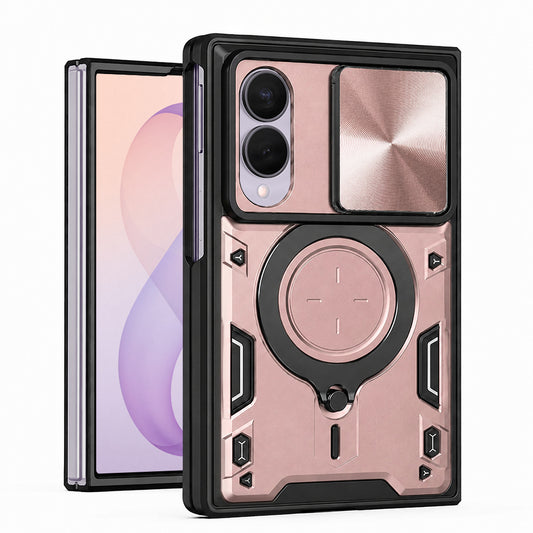 Hoes voor Samsung Galaxy Z Fold8 F971, Techsuit, CamGuard Pro, Roze Goud