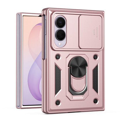 Hoesje voor Samsung Galaxy Z Fold8 F971, Techsuit, CamShield, Roze Goud