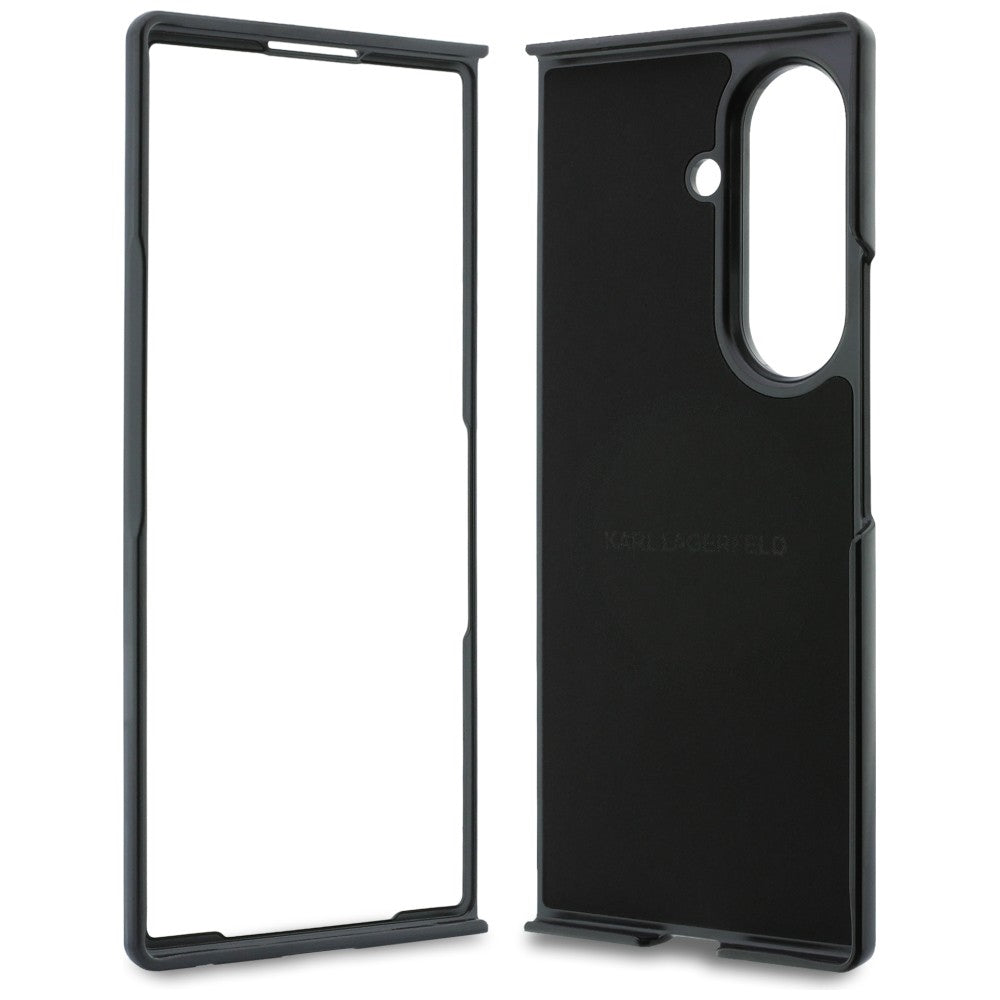 Hoes voor Samsung Galaxy Z Fold8 Ultra F976, Karl Lagerfeld, Karl & Choupette Head Pin, Zwart