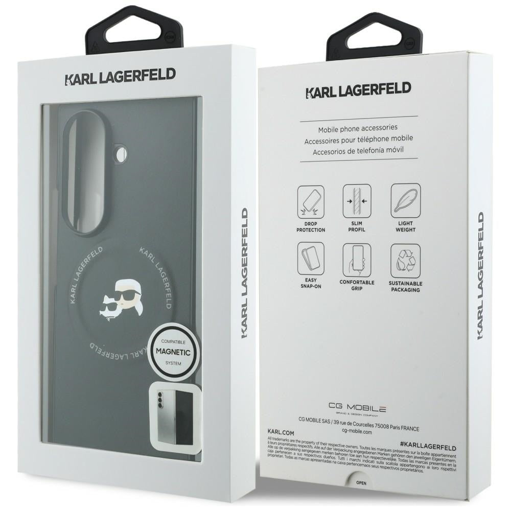 Hoes voor Samsung Galaxy Z Fold8 Ultra F976, Karl Lagerfeld, Karl & Choupette Head Pin, Zwart