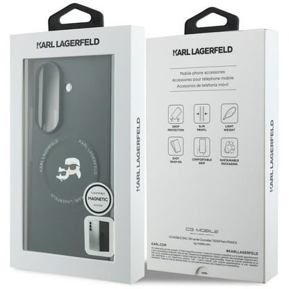 Hoes voor Samsung Galaxy Z Fold8 Ultra F976, Karl Lagerfeld, Karl & Choupette Head Pin, Zwart
