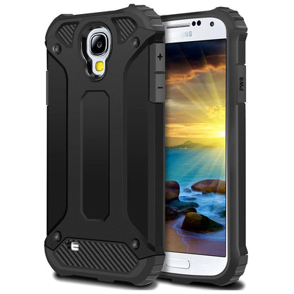 Hoes voor Samsung I9500 Galaxy S4, Techsuit, Hybrid Armor, Zwart