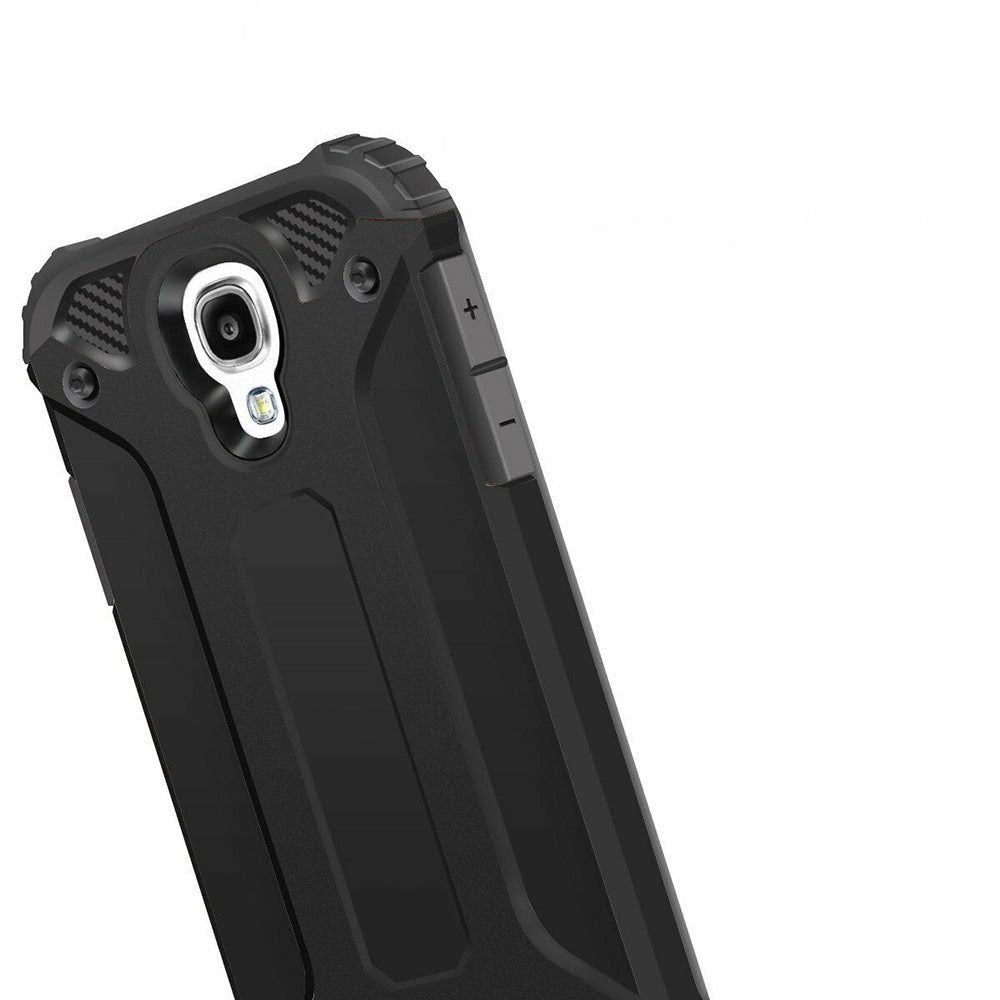 Hoes voor Samsung I9500 Galaxy S4, Techsuit, Hybrid Armor, Zwart