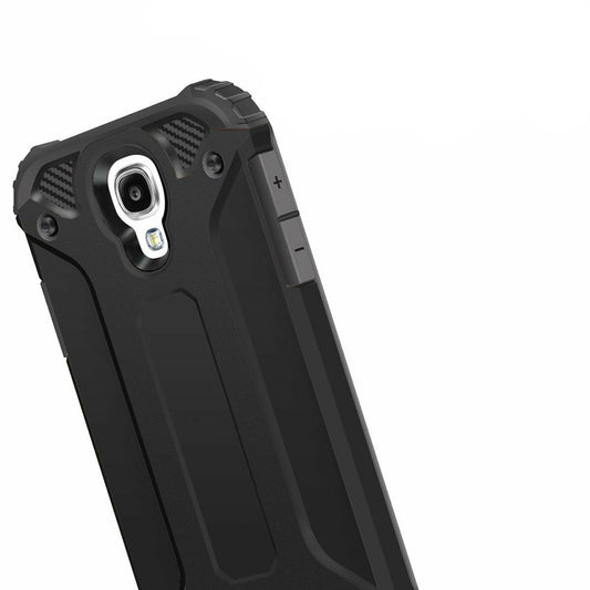 Hoes voor Samsung I9500 Galaxy S4, Techsuit, Hybrid Armor, Zwart