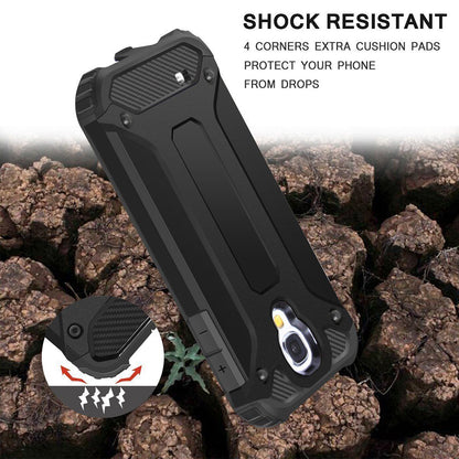 Hoes voor Samsung I9500 Galaxy S4, Techsuit, Hybrid Armor, Zwart