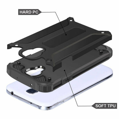 Hoes voor Samsung I9500 Galaxy S4, Techsuit, Hybrid Armor, Zwart