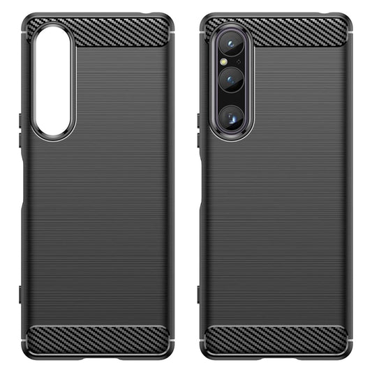 Hoes voor Sony Xperia 1 V, Techsuit, Carbon, Zwart