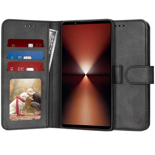 Hoes voor Sony Xperia 1 VI, Techsuit, Diary Book, Zwart