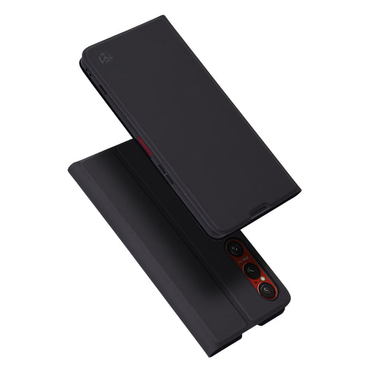 Hoes voor Sony Xperia 1 VI, Techsuit, Magskin Book, Zwart