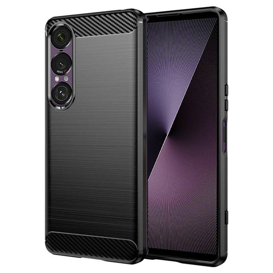 Hoes voor Sony Xperia 1 VII, Techsuit, Carbon, Zwart