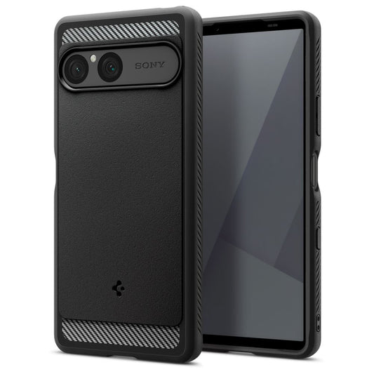 Hoes voor Sony Xperia 10 VII, Spigen, Rugged Armor, Zwart