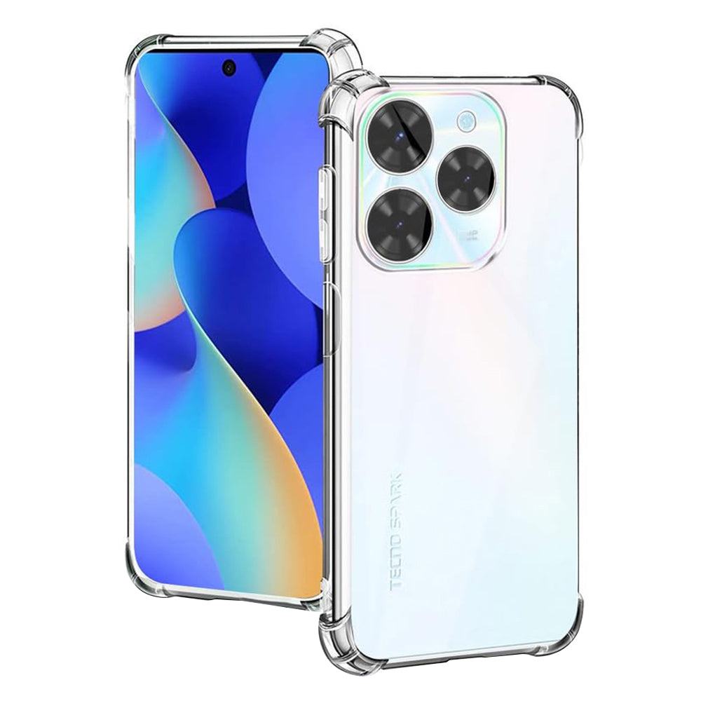 Hoes voor Tecno Spark 20 Pro, Techsuit, Schokbestendig Transparant, Helder