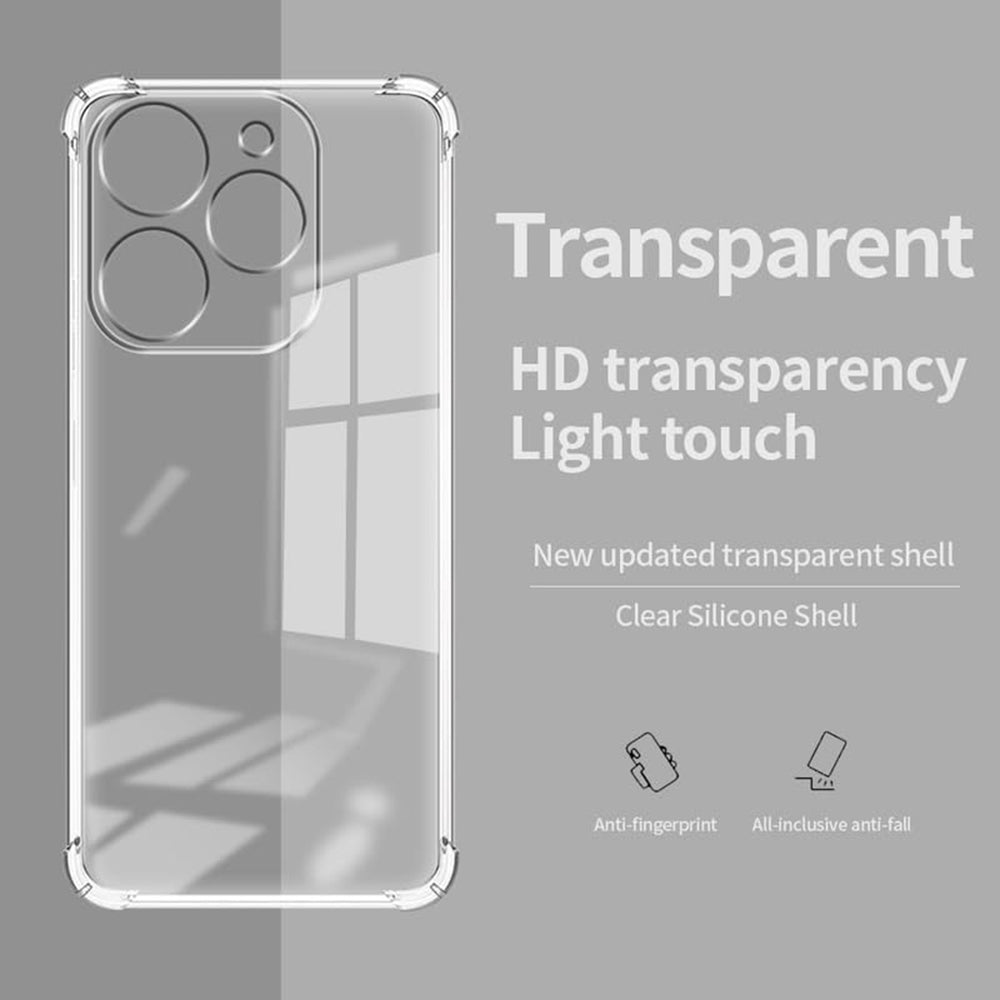 Hoes voor Tecno Spark 20 Pro, Techsuit, Schokbestendig Transparant, Helder