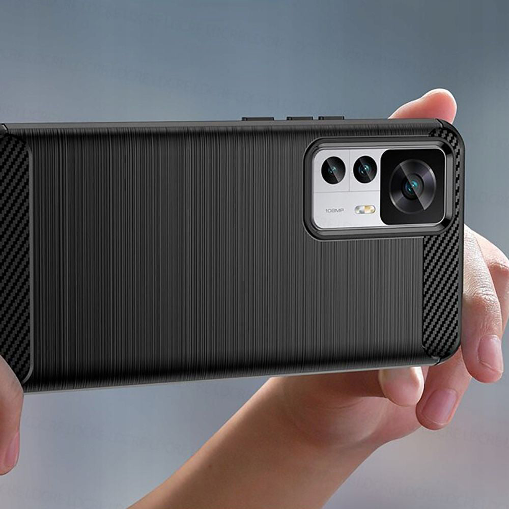 Hoes voor Xiaomi 12T / 12T Pro, Techsuit, Carbon, Zwart