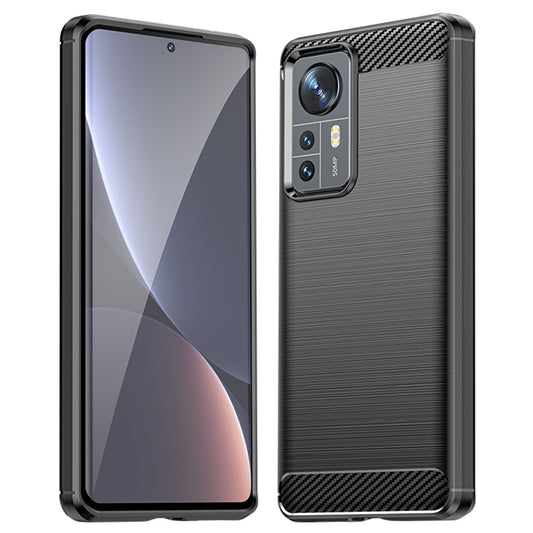 Hoes voor Xiaomi 12X / 12, Techsuit, Carbon, Zwart