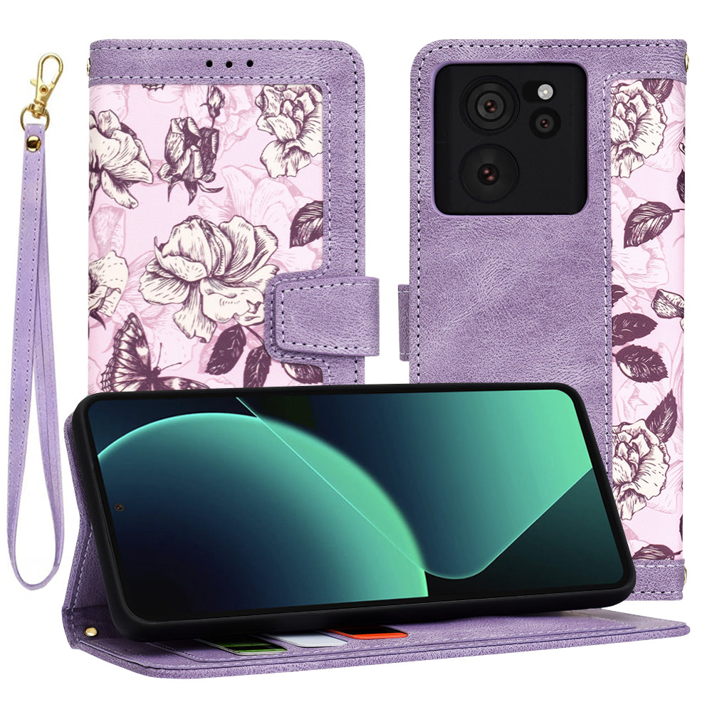 Hoesje voor Xiaomi 13T Pro / 13T, Techsuit, FlipCraft, Paars