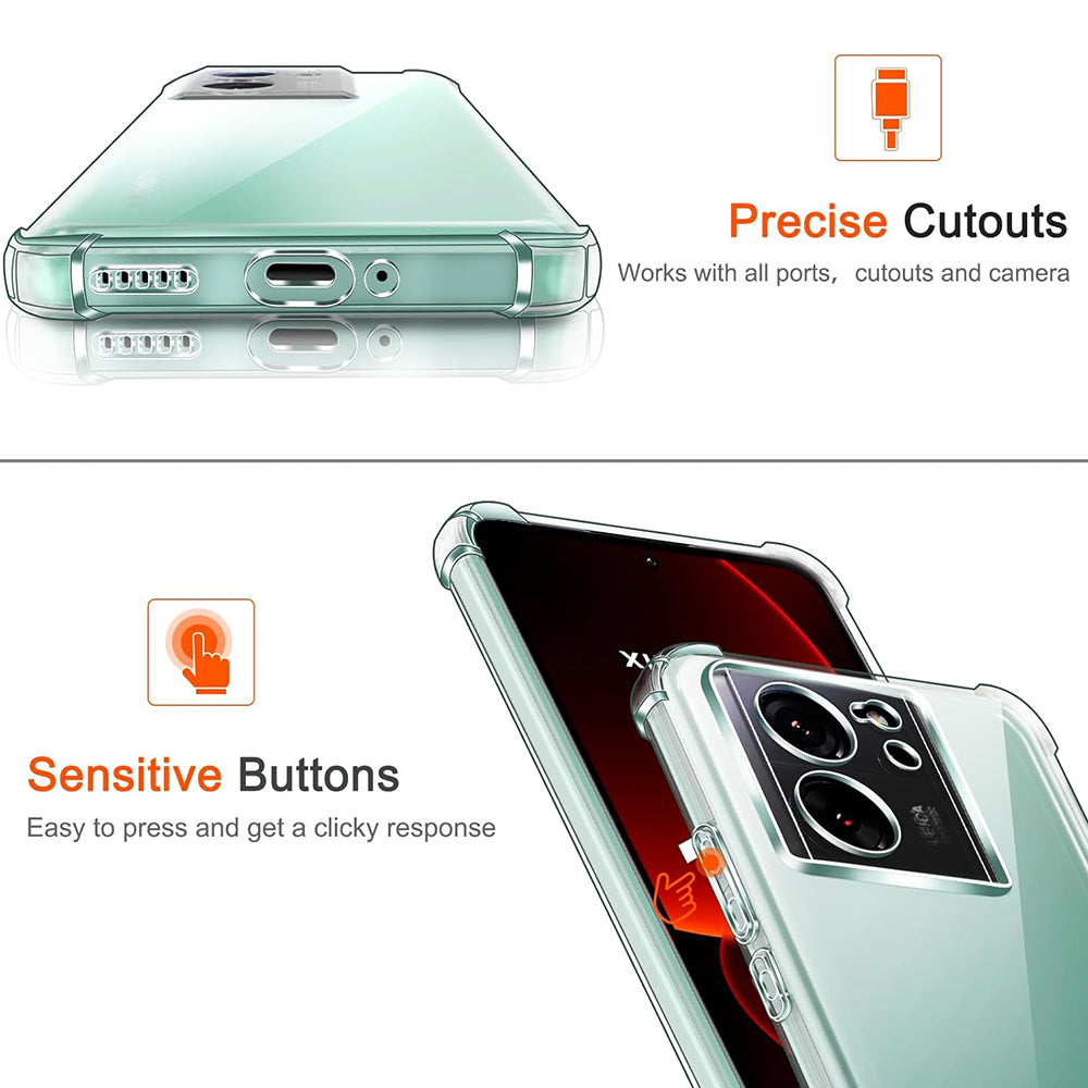 Hoesje voor Xiaomi 13T Pro / 13T, Techsuit, Schokbestendig Helder, Transparant