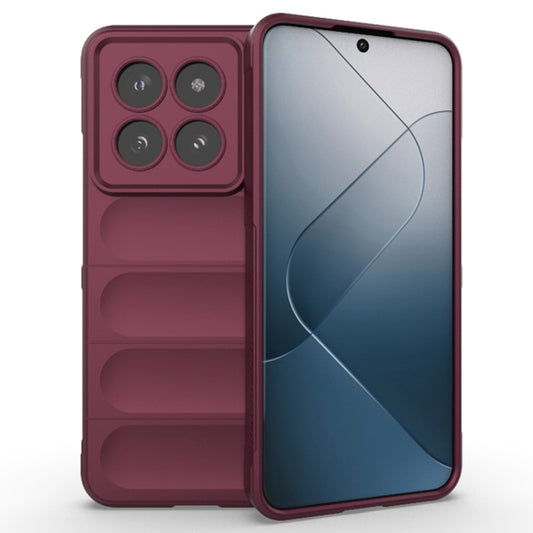 Hoesje voor Xiaomi 14 Pro, Techsuit, Magic Shield, Wijnrood