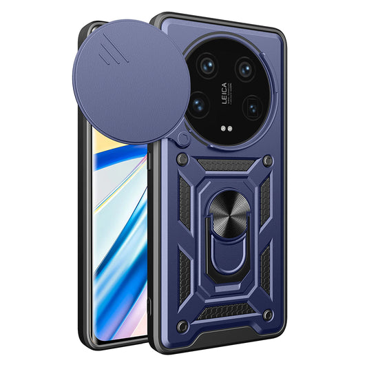 Hoes voor Xiaomi 14 Ultra, Techsuit, CamShield, Blauw