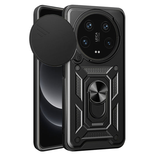 Hoes voor Xiaomi 14 Ultra, Techsuit, CamShield, Zwart