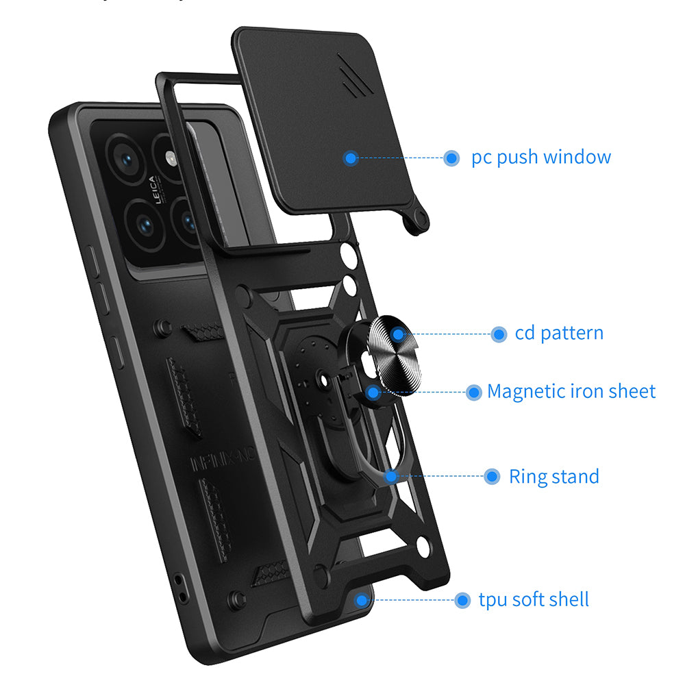 Hoes voor Xiaomi 14T, Techsuit, CamShield, Groen