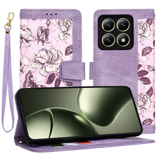 Hoesje voor Xiaomi 14T, Techsuit, FlipCraft, Paars