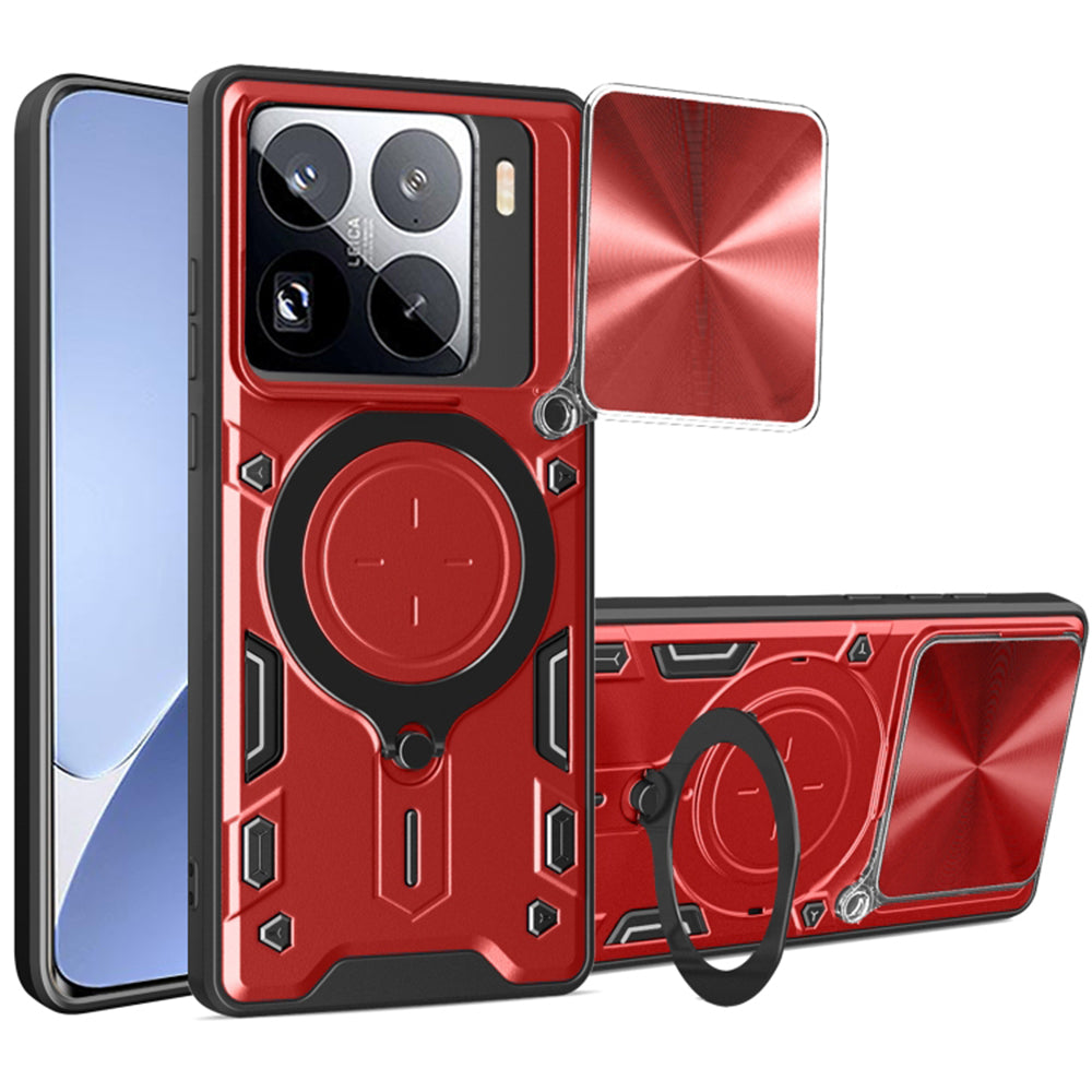 Hoes voor Xiaomi 15 Pro, Techsuit, CamGuard Pro, Rood