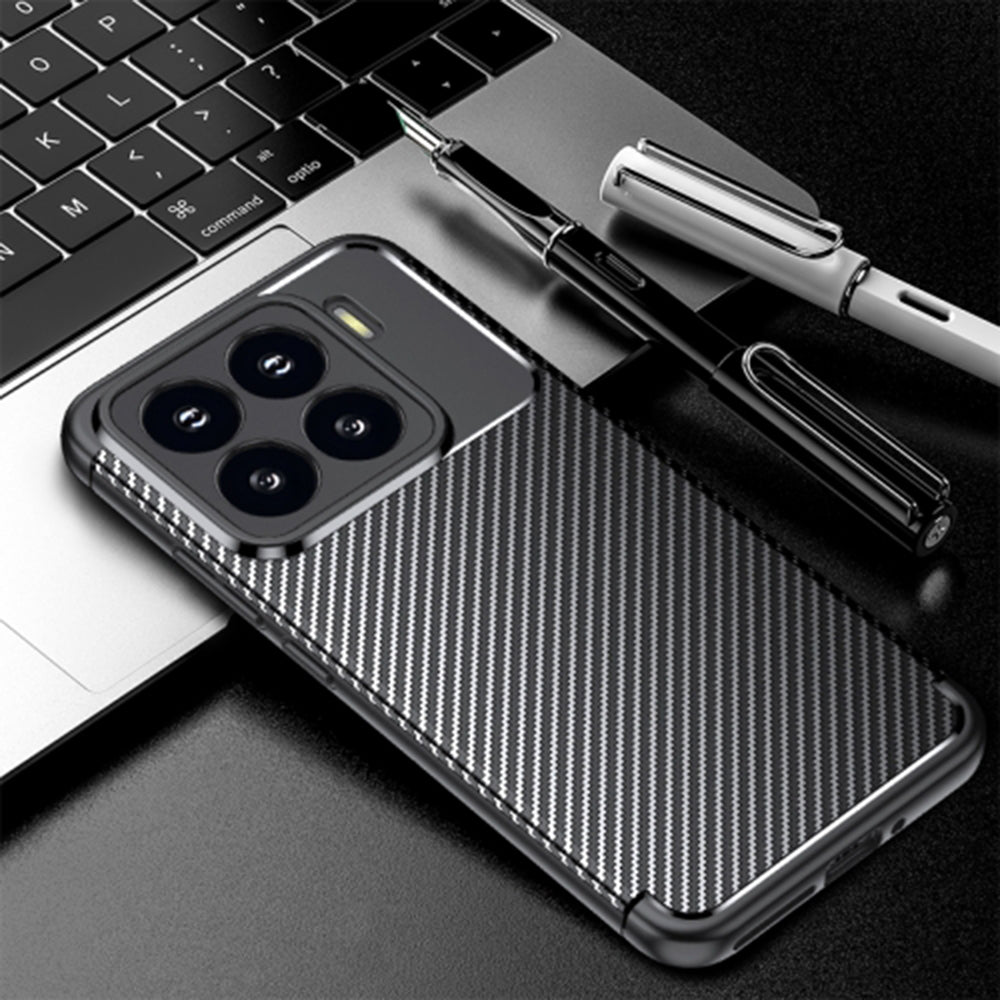 Hoes voor Xiaomi 15 Pro, Techsuit, CarbonFiber, Zwart