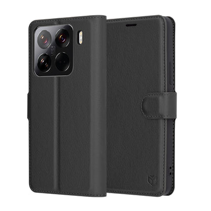 Hoes voor Xiaomi 15 Pro, Techsuit, Leather Folio, Zwart