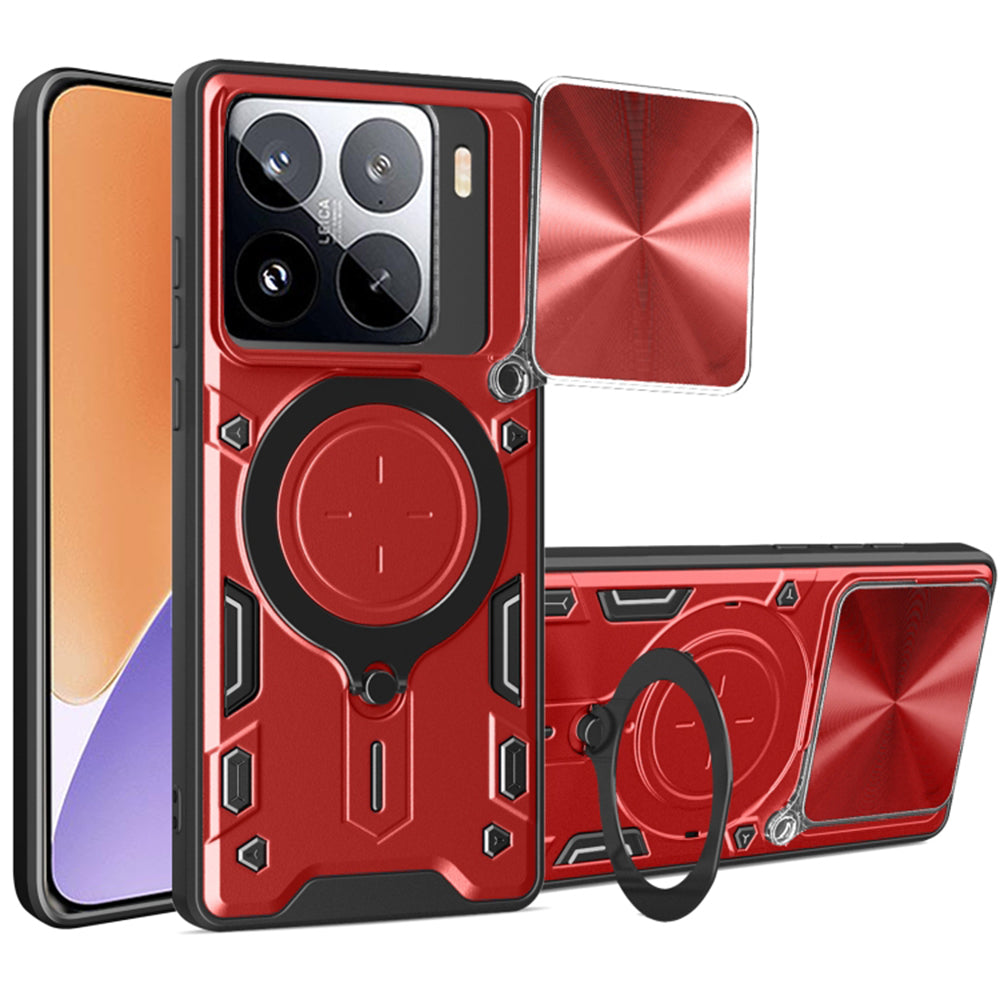 Hoes voor Xiaomi 15, Techsuit, CamGuard Pro, Rood