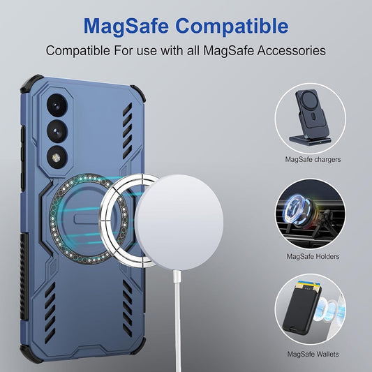 MagSafe-hoes voor Xiaomi 15T Pro, Techsuit, ArmorMag, Blauw