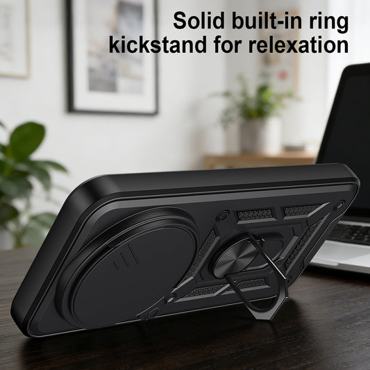 Hoes voor Xiaomi 17 Ultra, Techsuit, CamShield, Zwart