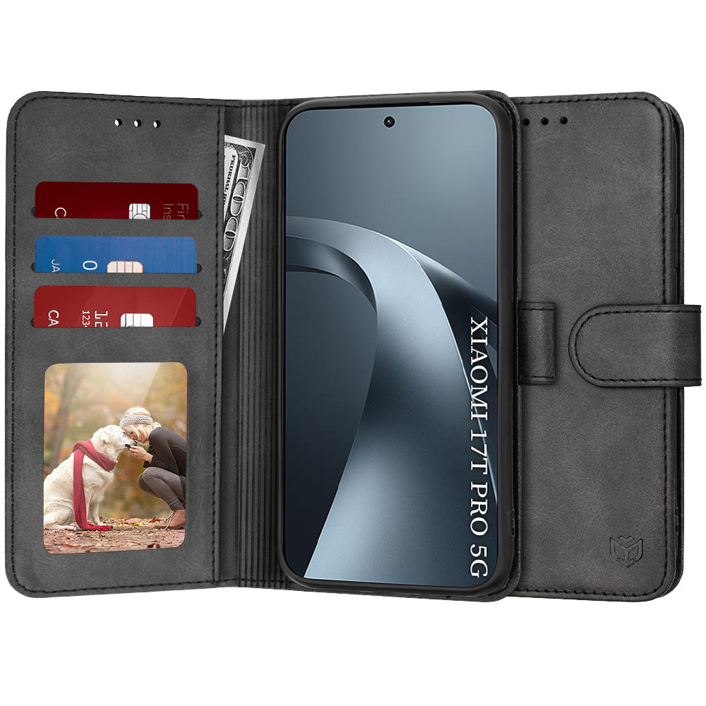 Hoes voor Xiaomi 17T Pro, Techsuit, Diary Book, Zwart