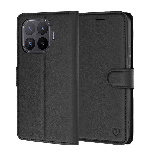 Hoes voor Xiaomi 17T Pro, Techsuit, Leather Folio, Zwart