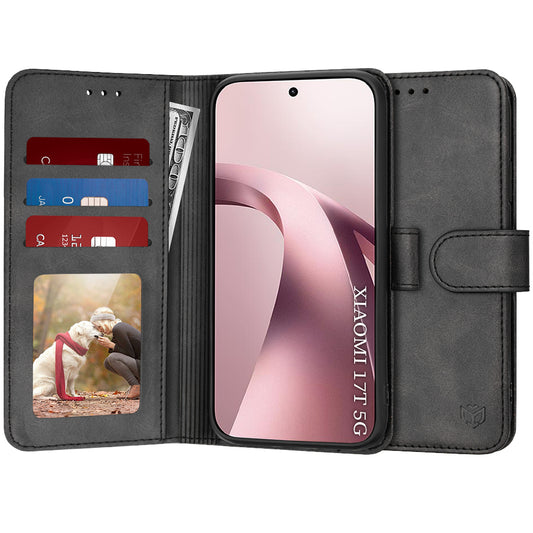 Hoesje voor Xiaomi 17T, Techsuit, Diary Book, Zwart