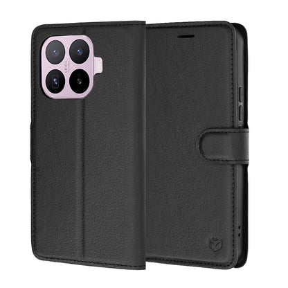 Hoes voor Xiaomi 17T, Techsuit, Leather Folio, Zwart