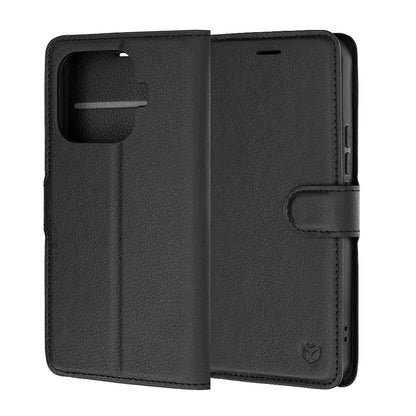Hoes voor Xiaomi 17T, Techsuit, Leather Folio, Zwart