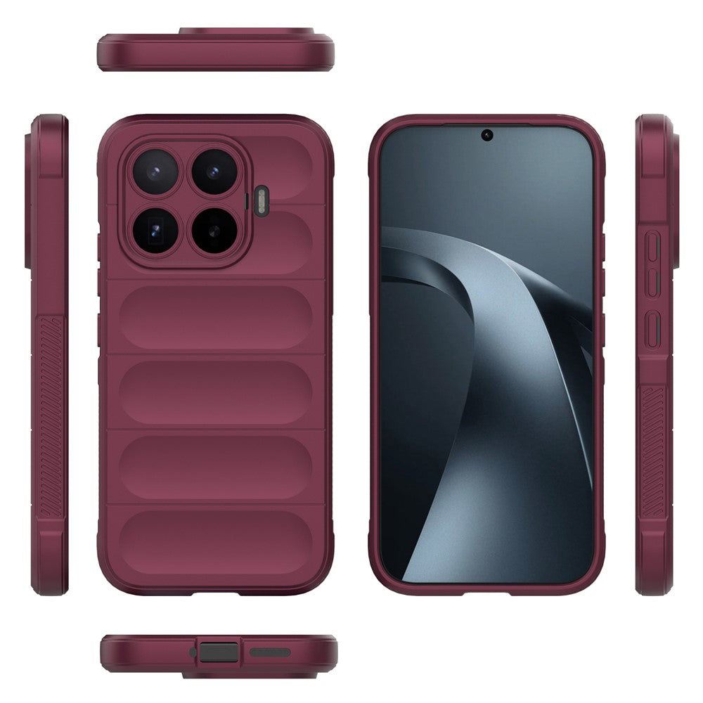 Hoesje voor Xiaomi 17T, Techsuit, Magic Shield, Wijnrood