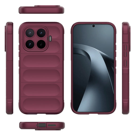 Hoesje voor Xiaomi 17T, Techsuit, Magic Shield, Wijnrood